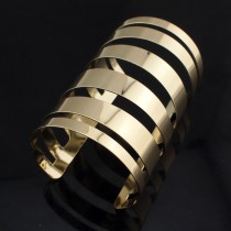 Hollow Design Gold Bracelets Manchette Statement Jewelry Fashion Open Cuff Bangles Bracelets For Women Wrap Hand Bijoux BL081