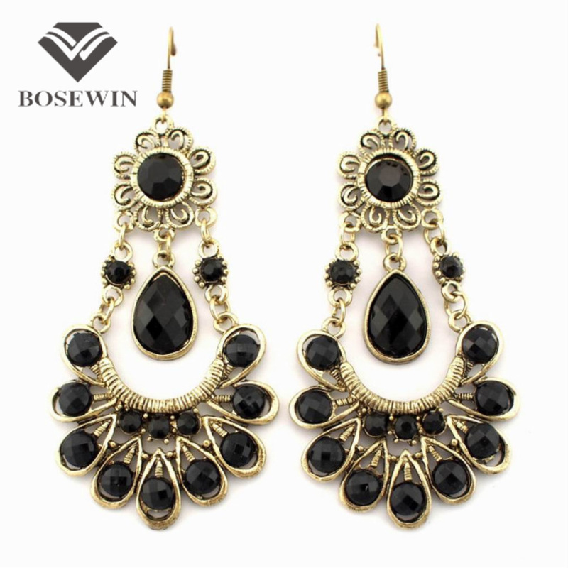 Boho Vintage Jewelry Antique bronze Metal Drop Peacock Dangle Earrings For Women 2016 brincos pendientes Fashion Accessories