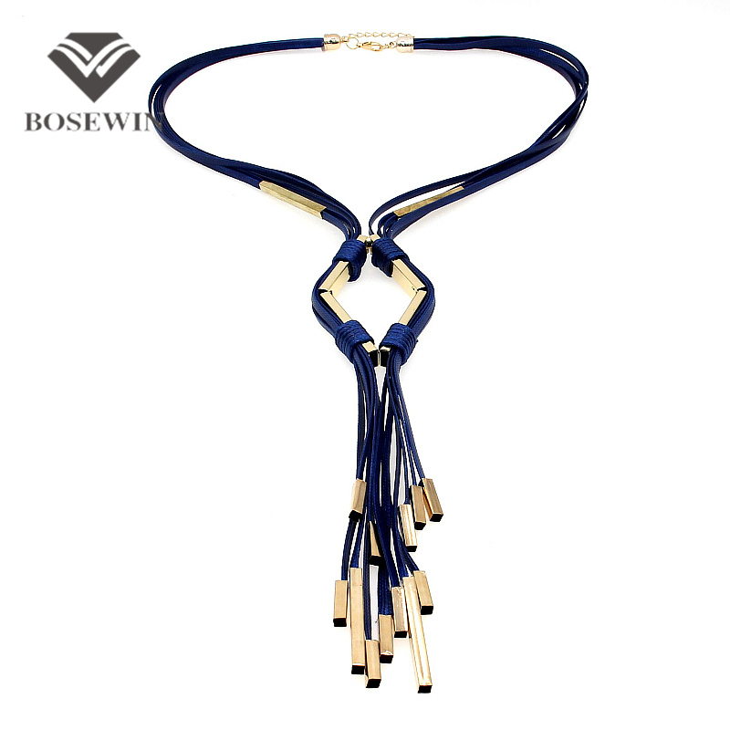 Designer Handmade Necklace Fashion Jewelry Women Accessories Cluster Strip Alloy Tassel Pendants Statement Necklaces Bijoux