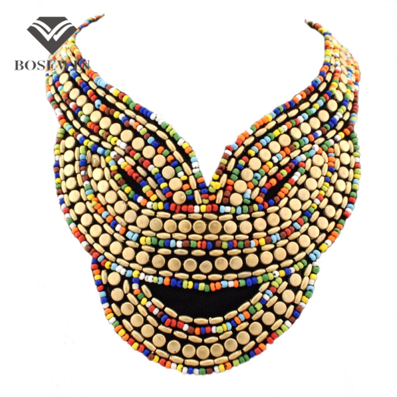 Boho Jewelry Fashion Multicolor Candy Beads Collar Necklace Handmade Choker For Women Dress Statement Accessories Wholesale 2016