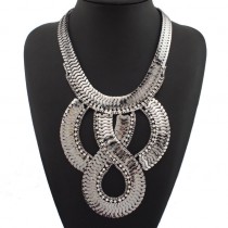 Fashion Chunky Chain Inlay Rhinestone Maxi Necklace Women Ethnic Design Collar Statement Necklaces & Pendants Big Jewelry