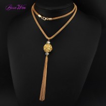 Fashion New Popcorn Long Chain For Women Chokers Alloy Ball Tassel Pendants Charm Jewelry Accessories Necklaces CE3372