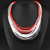 2015 Unique Design Handmade Necklaces Women Weaving Collar Neon Colors Multi layers Statement Necklaces Fashion accessories