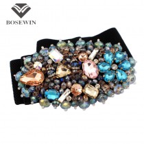 Women  Handmade Crystal Glass Beads Belts 2015 Elastic Wide Party Wear Women's Luxury Belts Cummerbunds Fashion Accessories