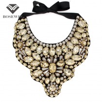 Women Handmade Exaggerate Crystal Big Necklace Hi-Q Gems Bead Bib Collar Fashion Statement Necklaces Maxi Jewelry Bijoux femme