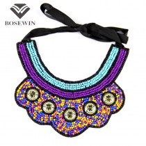 Bohemia Style Multicolor Statement Necklace Fashion Choker Imitation Ceramic Bead Collar Necklace For Women Accessories CE3363