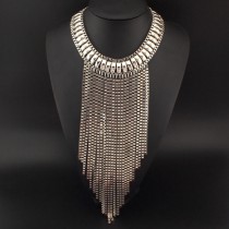 Fashion Maxi Tassels Necklaces Neck Bib Collar Chunky Choker Long Chain Statement Necklaces & Pendants Women 2016 Accessories
