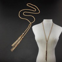 Fashion Charm Jewelry Twisted Gold Chain Tassel Long Necklaces For Women 2016 Simple Jewelry Wholesale Price CE2232
