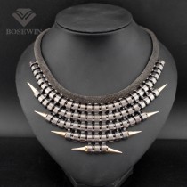 Bohemia Chic Design Fashion Necklaces For Women 2015 Punk Bubble Chain Rivet Bib Collars Chokers Statement Necklaces CE2817